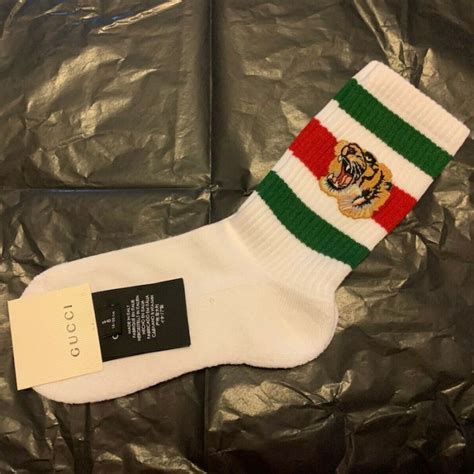 fake gucci black tiger socks|gucci stretch cotton socks.